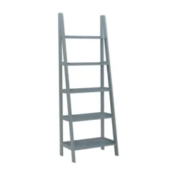 Kirkland's Home Bookshelves-Wood 5-Tier Ladder Bookshelf