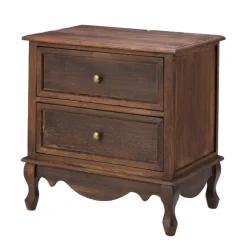 Kirkland's Home Nightstands-Wood Traditional 2-Drawer Nightstand