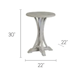 Kirkland's Home Accent & End Tables-Wooden Arched Base Round Top Accent Table
