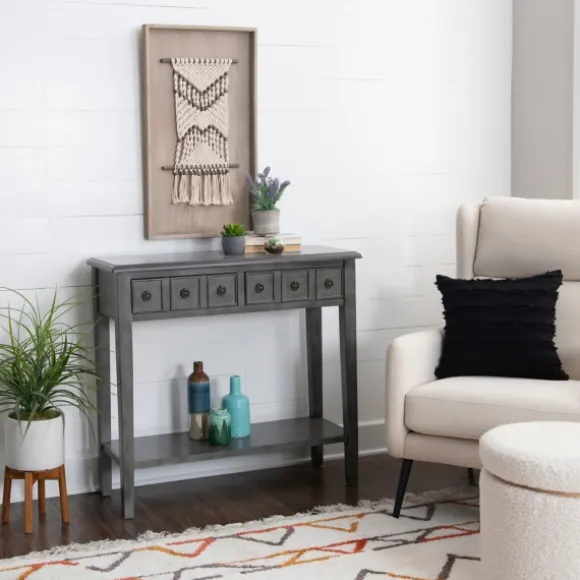 Kirkland's Home Console Tables-Wooden Console Table With Double Drawers