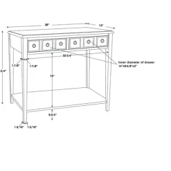 Kirkland's Home Console Tables-Wooden Console Table With Double Drawers