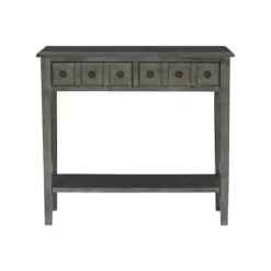 Kirkland's Home Console Tables-Wooden Console Table With Double Drawers