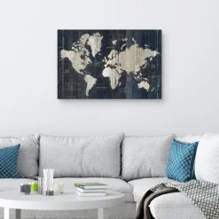 Kirkland's Home Framed Art-World Map Canvas Art Print