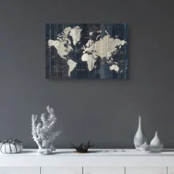 Kirkland's Home Framed Art-World Map Canvas Art Print