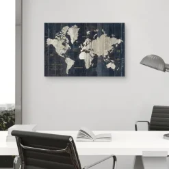 Kirkland's Home Framed Art-World Map Canvas Art Print