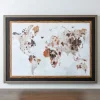Kirkland's Home Framed Art-World Map Natural Framed Art Print