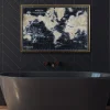 Kirkland's Home Framed Art-World Map On Black Framed Art Print