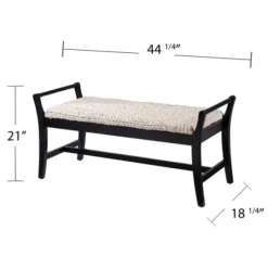 Kirkland's Home Benches & Ottomans-Woven Hyacinth And Black Wood Bench