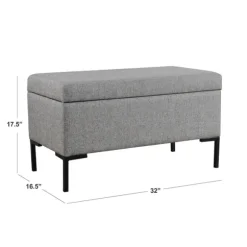 Kirkland's Home Benches & Ottomans-Woven Polyester Storage Bench