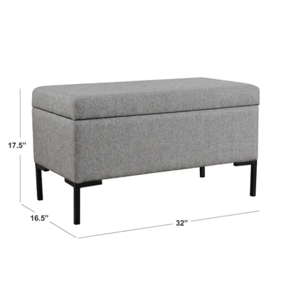 Kirkland's Home Benches & Ottomans-Woven Polyester Storage Bench