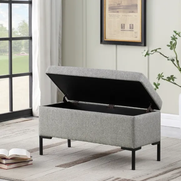 Kirkland's Home Benches & Ottomans-Woven Polyester Storage Bench