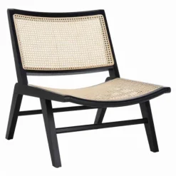 Kirkland's Home Accent Chairs-Woven Rattan Low-Slung Accent Chair