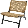 Kirkland's Home Accent Chairs-Woven Seagrass And Teakwood Accent Chair