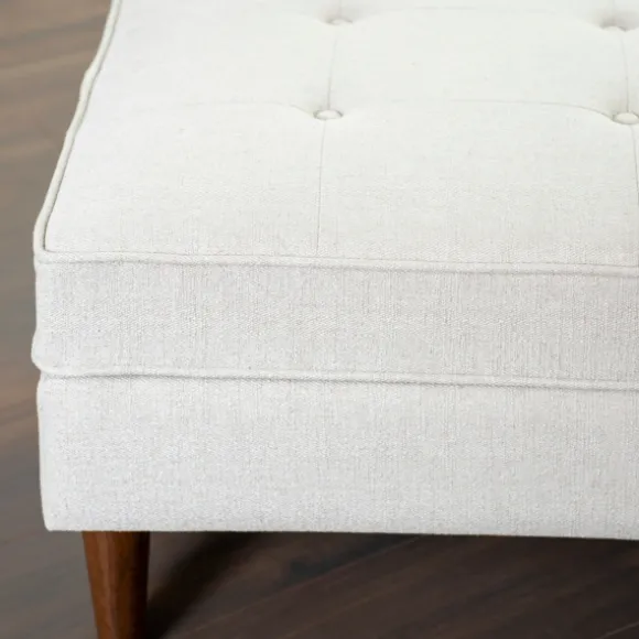 Kirkland's Home Benches & Ottomans-Wyatt Ecru Woven Ottoman