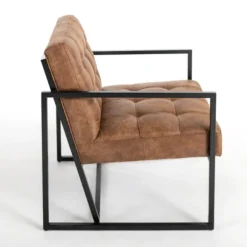 Kirkland's Home Accent Chairs-Wyatt Faux Leather Accent Chair