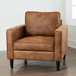 Kirkland's Home Accent Chairs-Wyatt Faux Leather Armchair