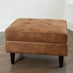 Kirkland's Home Benches & Ottomans-Wyatt Faux Leather Ottoman