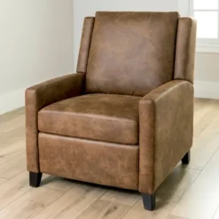 Kirkland's Home Accent Chairs-Wyatt Faux Leather Recliner