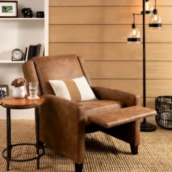 Kirkland's Home Accent Chairs-Wyatt Faux Leather Recliner