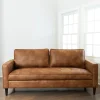 Kirkland's Home Sofas & Loveseats-Wyatt Faux Leather Sofa