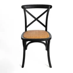 Kirkland's Home Dining Chairs-X Frame Cane Seat Dining Chair
