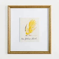 Kirkland's Home Framed Art-Yellow Free Bird Gold Framed Art Print
