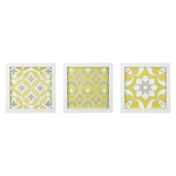 Kirkland's Home Framed Art-Yellow Tuscan Framed Wood Art Prints, Set Of 3