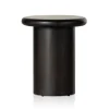Kirkland's Home Accent & End Tables-Zach Charcoal Wood Pedestal End Table