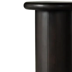 Kirkland's Home Accent & End Tables-Zach Charcoal Wood Pedestal End Table