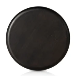 Kirkland's Home Accent & End Tables-Zach Charcoal Wood Pedestal End Table