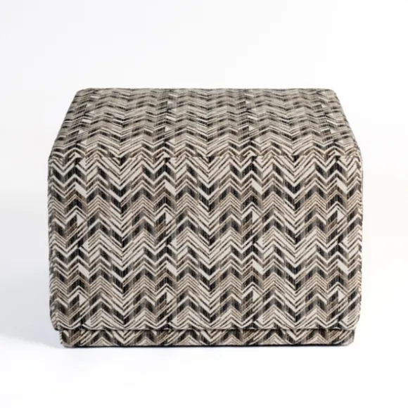 Kirkland's Home Benches & Ottomans-Zig Zag Upholstered Ottoman