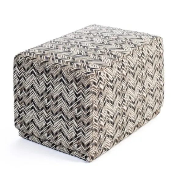 Kirkland's Home Benches & Ottomans-Zig Zag Upholstered Ottoman