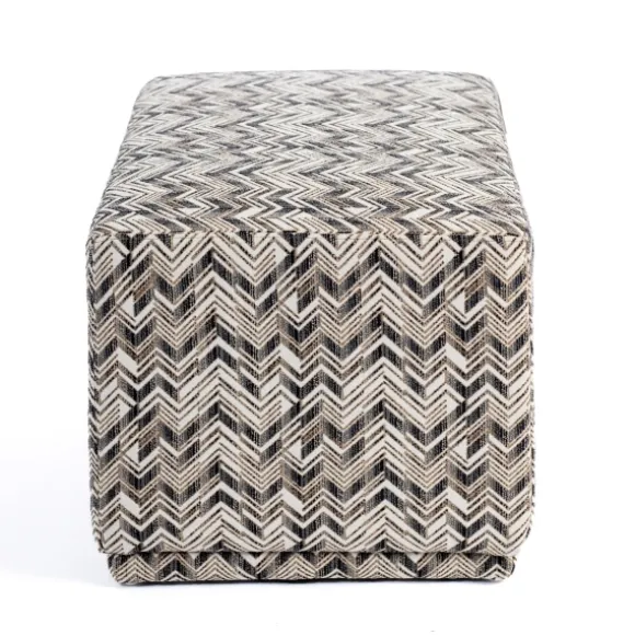 Kirkland's Home Benches & Ottomans-Zig Zag Upholstered Ottoman