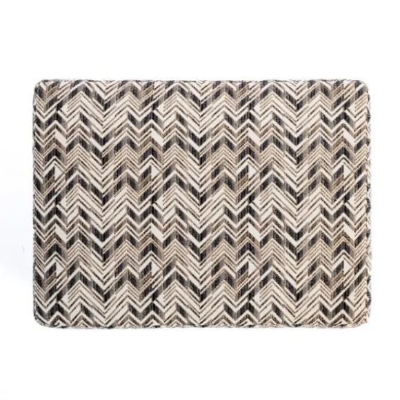 Kirkland's Home Benches & Ottomans-Zig Zag Upholstered Ottoman